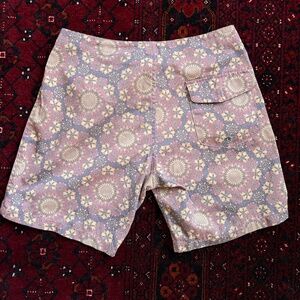 Rhythm Shorts 30 Small Trunk Board Shorts Drawstring All Over Print Swimwear